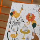 Animals Birthday Postcard