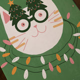 Postal de Natal Cão e Gato