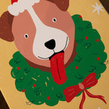 Postal de Natal Cão e Gato