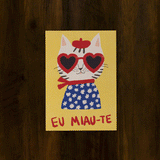 Postais e Posters  Eu Miau-te e Eu Wof-te