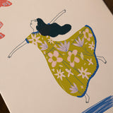 Ballerina Postcard and Poster