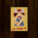 Postais e Posters  Eu Miau-te e Eu Wof-te